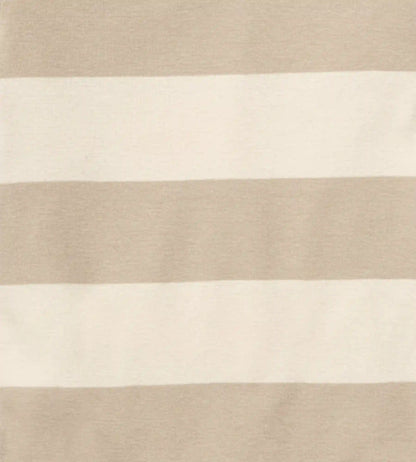 Mommy & Me Rugby Stripe Organic Cotton Sleeper - Oat