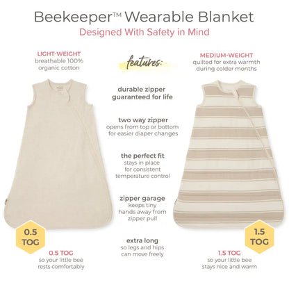 Solid Organic Lightweight Beekeeper™ Wearable Baby Blanket - Sandy Pink