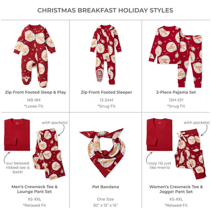 Christmas Breakfast Family Matching Organic Cotton Sleeper