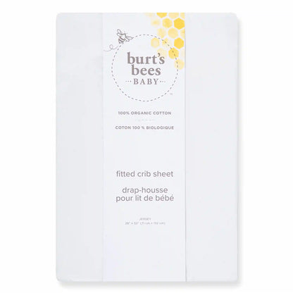 Solid Organic Cotton BEESNUG® Fitted Crib Sheet - Cloud