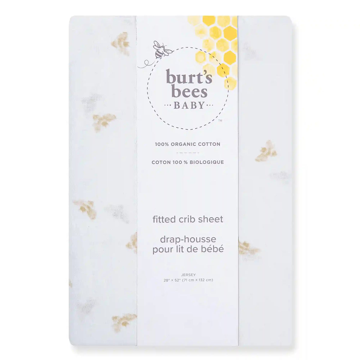 Golden Bee Organic Cotton BEESNUG® Fitted Crib Sheet - Hummus