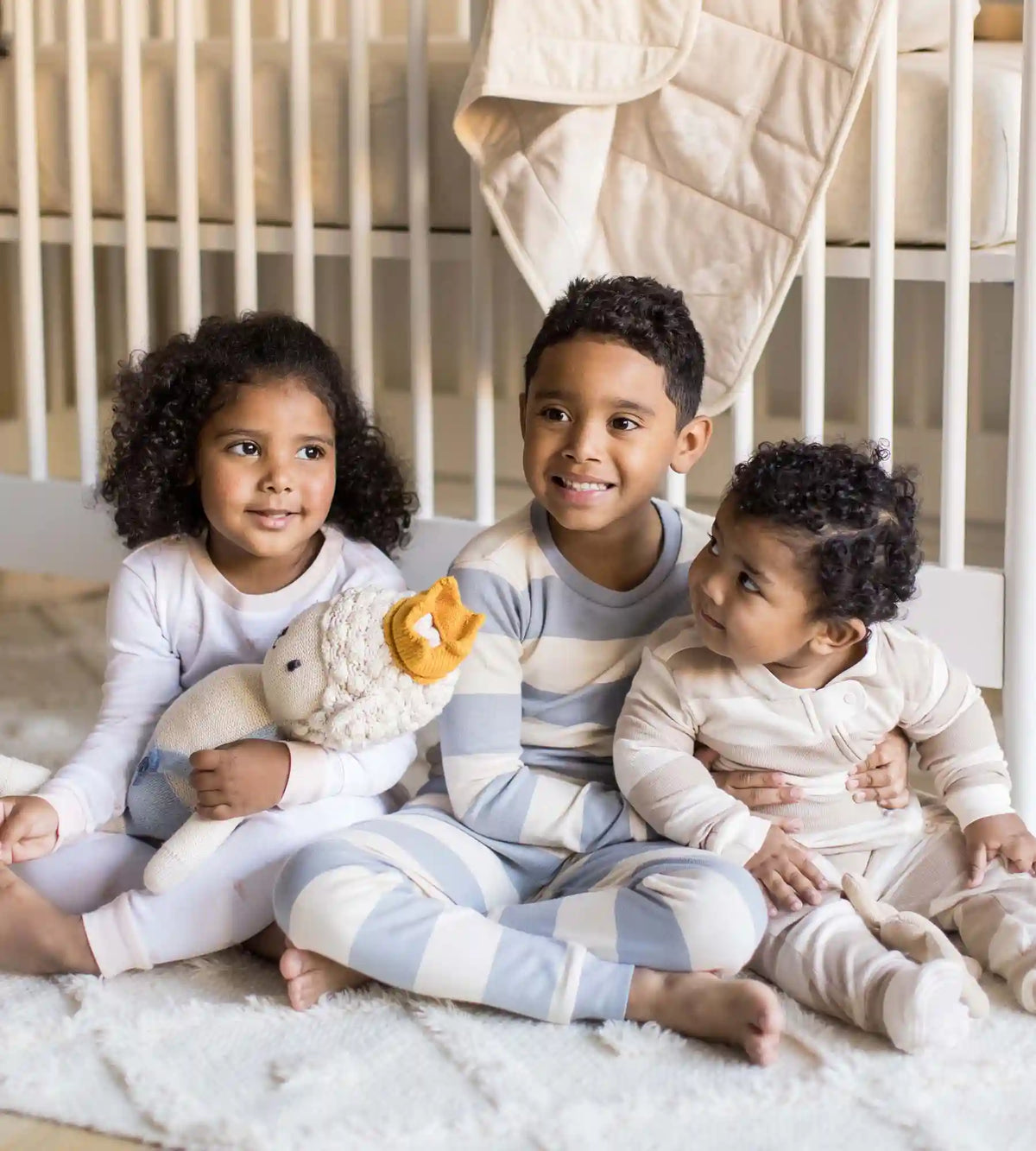 Rugby Stripe Organic Cotton Sleeper - Quarry