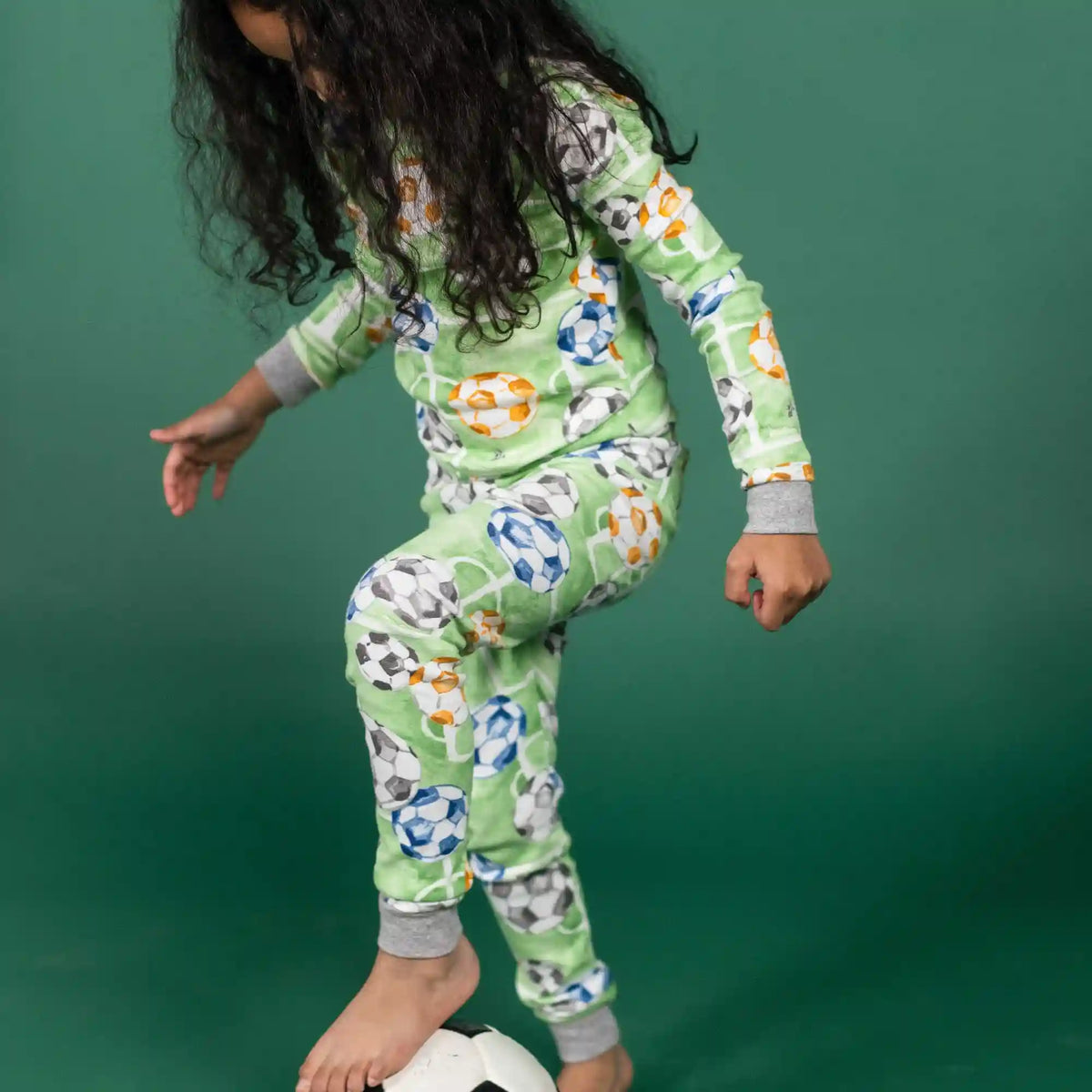Soccer Field Organic Cotton Two-Piece Pajamas