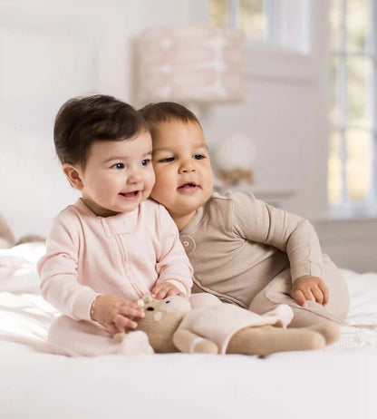 Solid Rib Organic Cotton Two-Piece Pajamas - Hummus