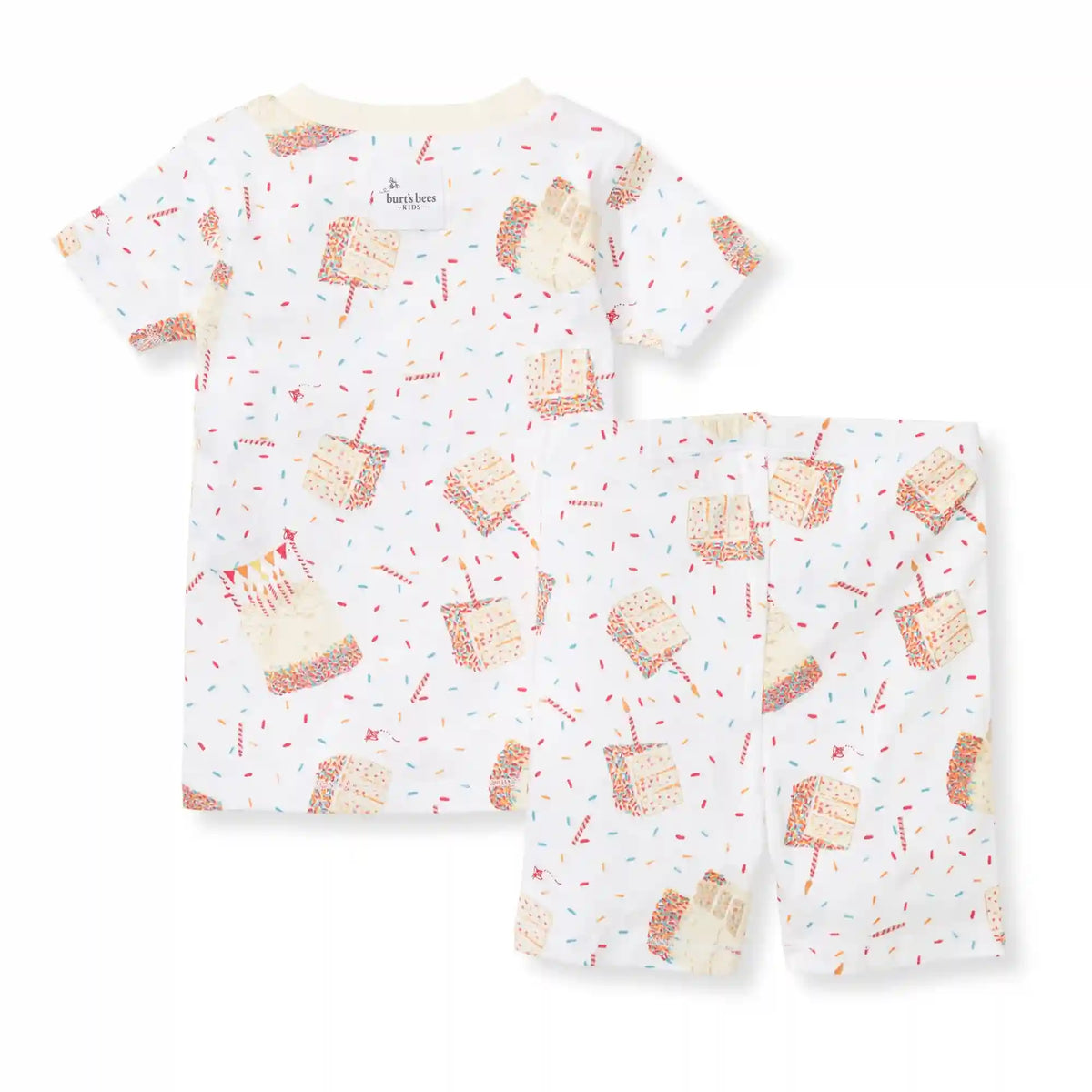 Birthday Cake Organic Two-Piece Short Sleeve Pajamas