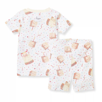 Birthday Cake Organic Two-Piece Short Sleeve Pajamas
