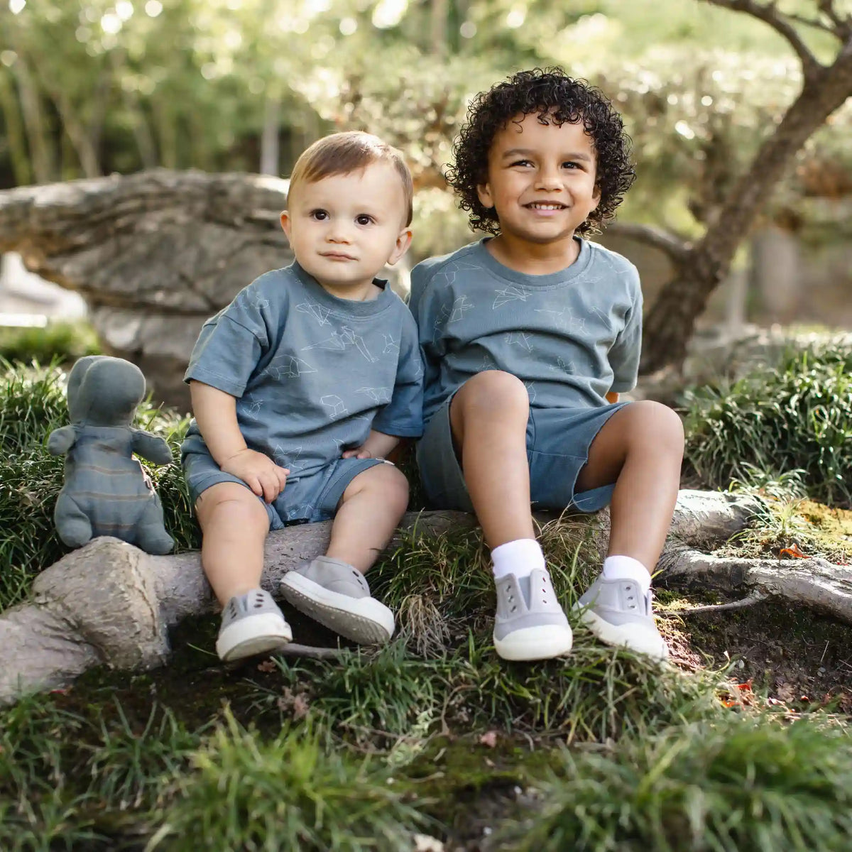 Origami Dinos Boy Tee & Shorts Set