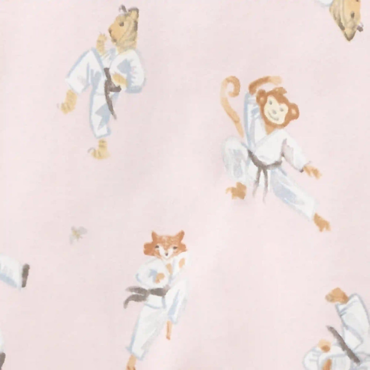 Karate Creatures Organic Cotton Sleeper - Chalky Pink