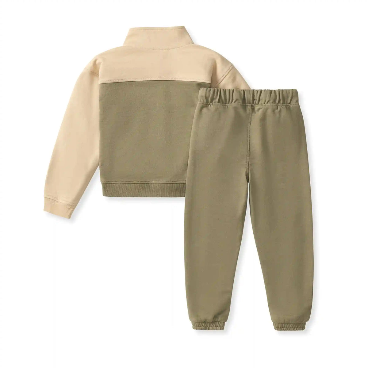 Quarter Zip Collar Sweatshirt Set
