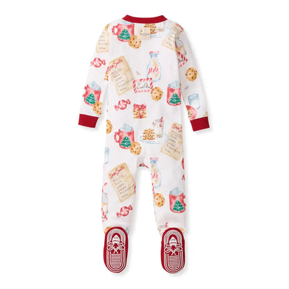 Cookies For Santa Family Matching Organic Cotton Sleeper Footed