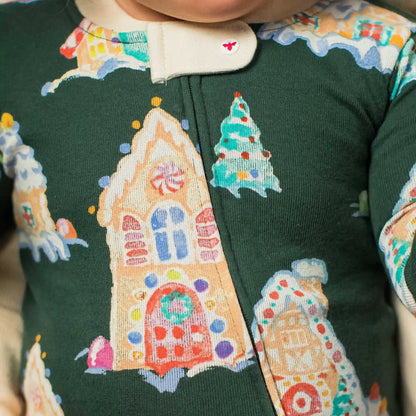 Gingerbread Houses Family Matching Organic Cotton Sleeper