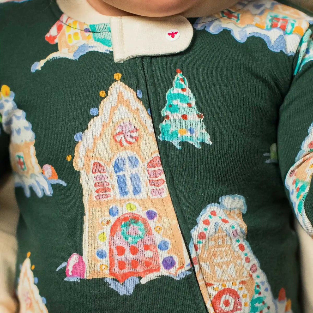 Gingerbread Houses Family Matching Organic Cotton Women's PJ Set