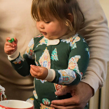 Gingerbread Houses Family Matching Organic Cotton Women's PJ Set