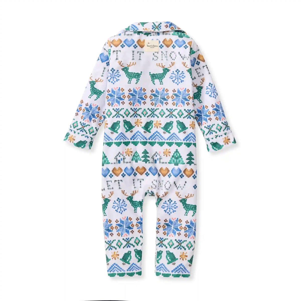 Let It Snow Flannel Family Matching Pajama Baby Jumpsuit