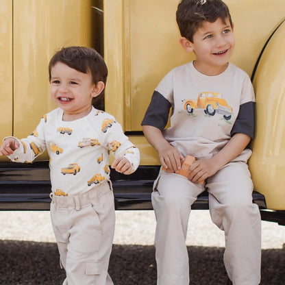 Burt's Truck Baby Boy Bodysuits 2 Pack