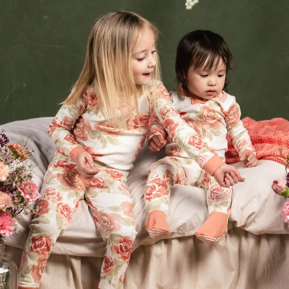 Autumn Rose Garden Organic Cotton Sleeper