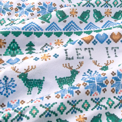 Let It Snow Flannel Family Matching Pajama Baby Jumpsuit