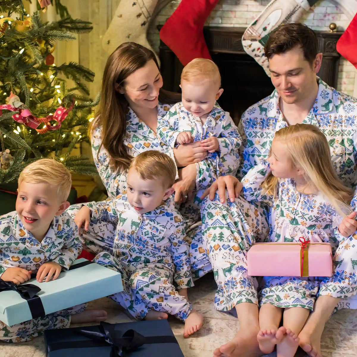 Let It Snow Flannel Family Matching Kids Pajama Set
