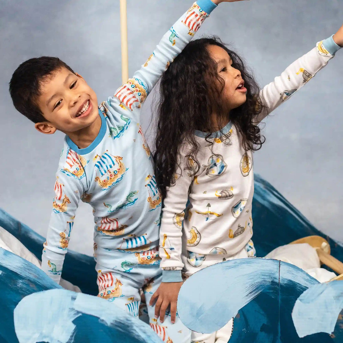 Nordic Hero & Viking Ships Organic Cotton Sleep & Play 2 Pack