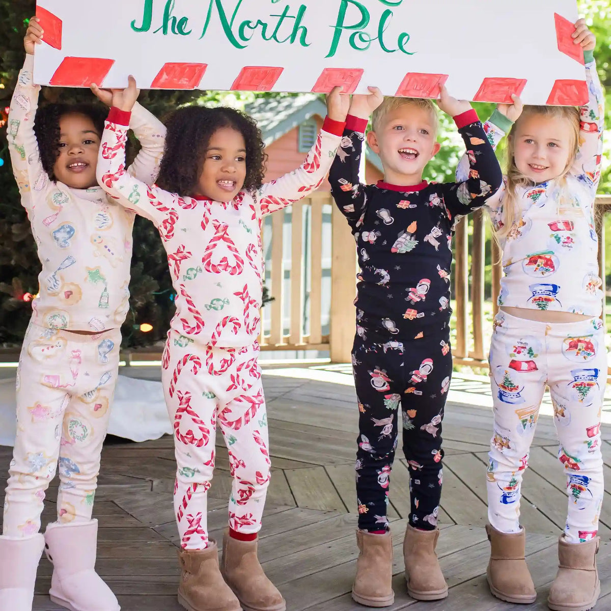 Candy Cane Love Organic Cotton Two-Piece Pajamas
